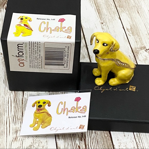 Chaka Purebred Yellow Labrador Enamel Teinket - Picture 5 of 14